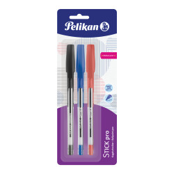 Ball point pen Stick Pro K91/3/B
assorted colors, blister 3 pcs
